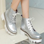 Casual Platform and Tie Up Design Short Boots For Women