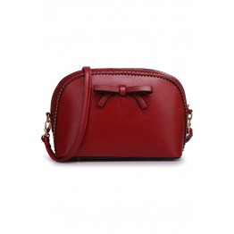 Candy Color Bowknot PU Leather Handbag